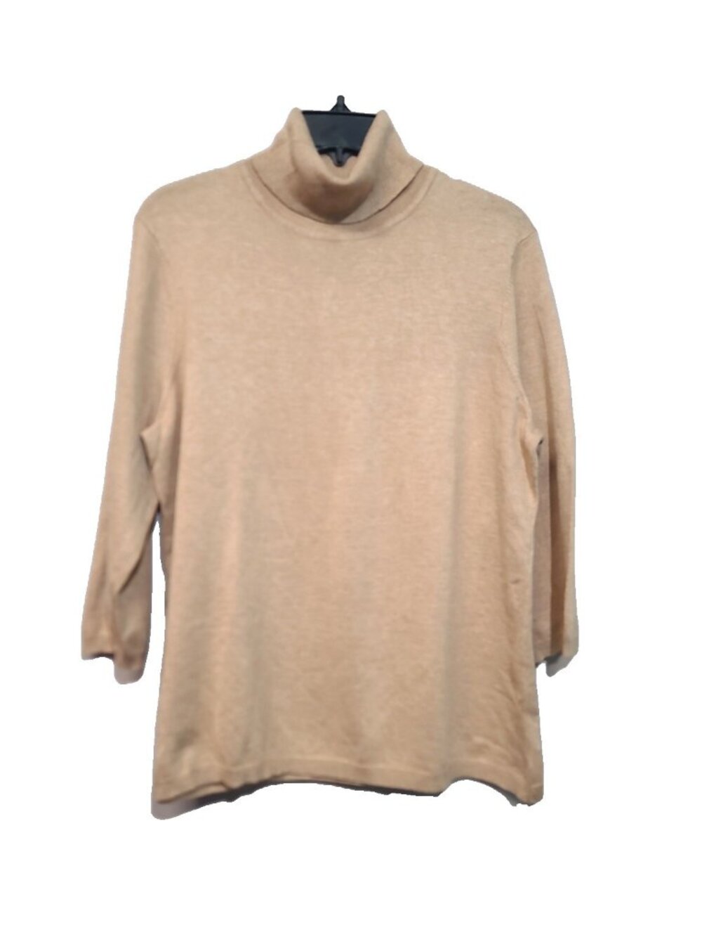 Chico's 3/4 Sleeve Turtleneck Sweater L Tan NWT